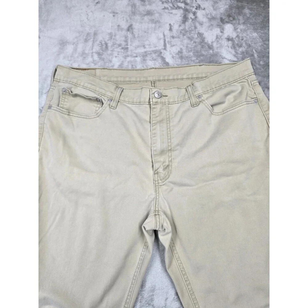Levis 541 Jeans Mens 38x30 Khaki Beige Athletic Taper Comfort Stretch